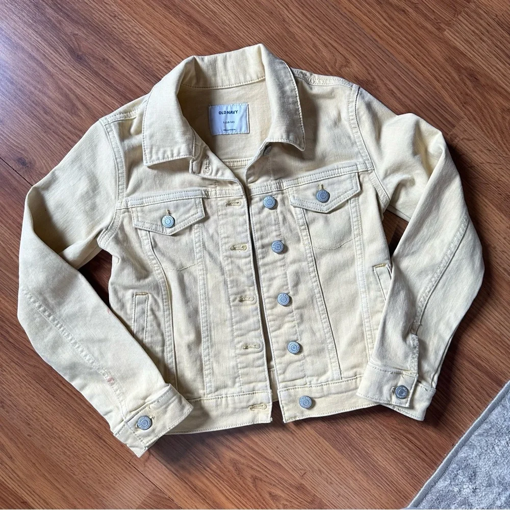 Girl’s Large Yellow Old Navy Denim Trucker Jean Jacket‎
